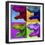 Pop Art Dinosaurs 1-Howie Green-Framed Giclee Print