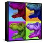 Pop Art Dinosaurs 1-Howie Green-Framed Stretched Canvas