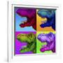 Pop Art Dinosaurs 1-Howie Green-Framed Giclee Print