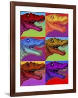 Pop Art Dinosaurs 2-Howie Green-Framed Giclee Print