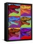 Pop Art Dinosaurs 2-Howie Green-Framed Stretched Canvas