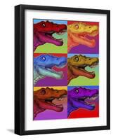 Pop Art Dinosaurs 2-Howie Green-Framed Giclee Print