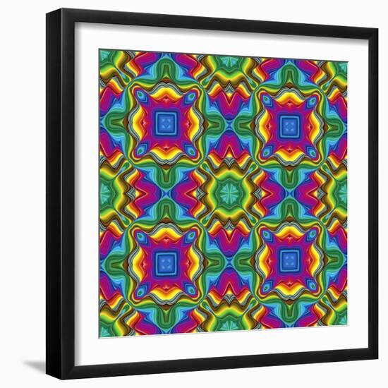 Pop Art Disco Pattern-Sangoiri-Framed Art Print