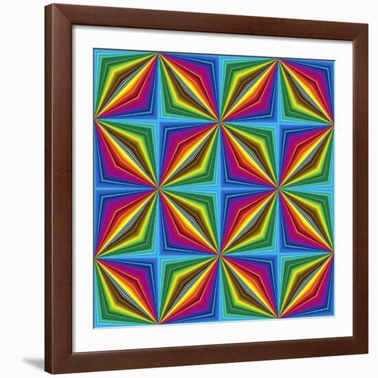 Pop Art Disco Pattern-Sangoiri-Framed Art Print