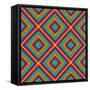 Pop Art Disco Pattern-Sangoiri-Framed Stretched Canvas