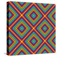 Pop Art Disco Pattern-Sangoiri-Stretched Canvas