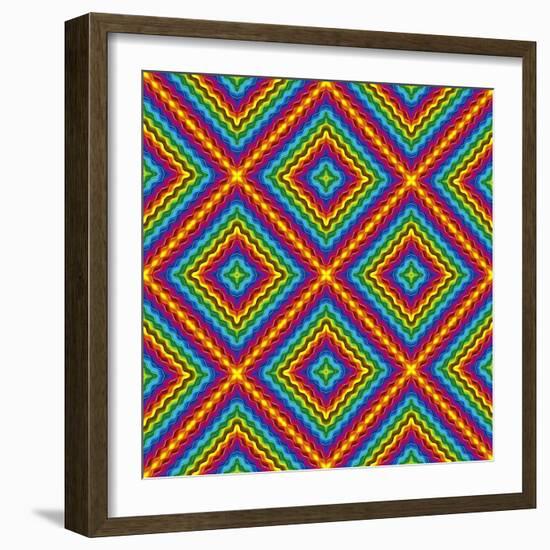 Pop Art Disco Pattern-Sangoiri-Framed Art Print