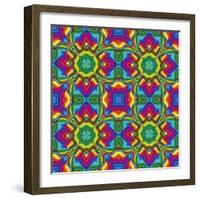 Pop Art Disco Pattern-Sangoiri-Framed Art Print