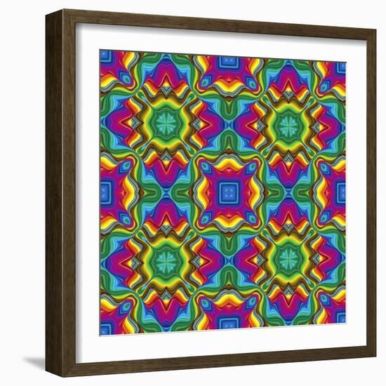 Pop Art Disco Pattern-Sangoiri-Framed Art Print