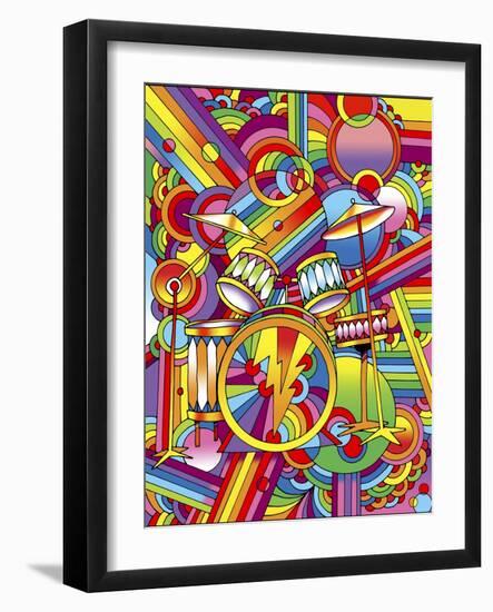 Pop Art Drums-Howie Green-Framed Giclee Print