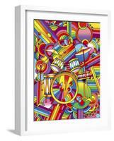 Pop Art Drums-Howie Green-Framed Giclee Print