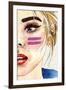 Pop Art Girl-Mercedes Lopez Charro-Framed Art Print