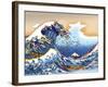 Pop Art Great Wave-Howie Green-Framed Giclee Print