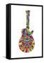 Pop Art Guitar Butterfly-Howie Green-Framed Stretched Canvas
