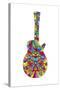 Pop Art Guitar Butterfly-Howie Green-Stretched Canvas