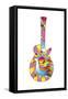 Pop Art Guitar Dove-Howie Green-Framed Stretched Canvas