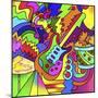 Pop Art Guitar Drum-Howie Green-Mounted Giclee Print