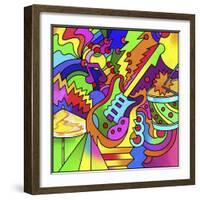 Pop Art Guitar Drum-Howie Green-Framed Giclee Print