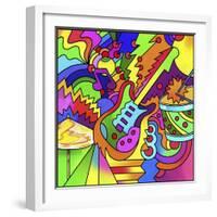 Pop Art Guitar Drum-Howie Green-Framed Giclee Print