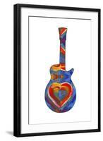 Pop Art Guitar Heart Brush-Howie Green-Framed Giclee Print