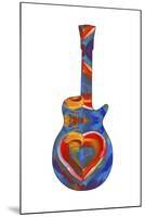 Pop Art Guitar Heart Brush-Howie Green-Mounted Giclee Print