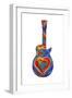 Pop Art Guitar Heart Brush-Howie Green-Framed Giclee Print