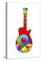 Pop Art Guitar Red Ball-Howie Green-Stretched Canvas