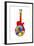 Pop Art Guitar Red Ball-Howie Green-Framed Giclee Print