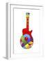 Pop Art Guitar Red Ball-Howie Green-Framed Premium Giclee Print