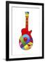 Pop Art Guitar Red Ball-Howie Green-Framed Giclee Print