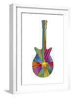 Pop Art Guitar Star-Howie Green-Framed Giclee Print