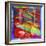 Pop Art Guitar Swirls-Howie Green-Framed Giclee Print