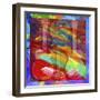 Pop Art Guitar Swirls-Howie Green-Framed Giclee Print