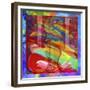 Pop Art Guitar Swirls-Howie Green-Framed Giclee Print