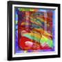 Pop Art Guitar Swirls-Howie Green-Framed Giclee Print