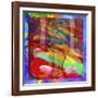 Pop Art Guitar Swirls-Howie Green-Framed Giclee Print