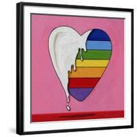 Pop Art Heart Drip-Howie Green-Framed Giclee Print