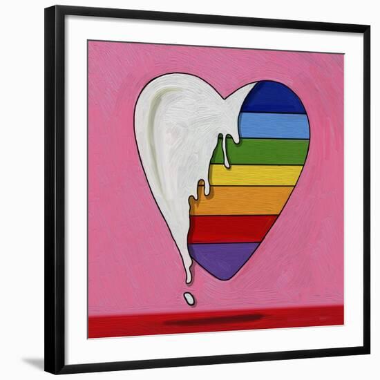 Pop Art Heart Drip-Howie Green-Framed Giclee Print