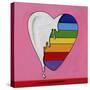 Pop Art Heart Drip-Howie Green-Stretched Canvas