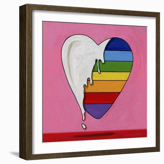 Pop Art Heart Drip-Howie Green-Framed Giclee Print