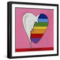 Pop Art Heart Drip-Howie Green-Framed Giclee Print