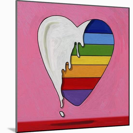 Pop Art Heart Drip-Howie Green-Mounted Giclee Print