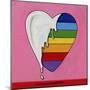 Pop Art Heart Drip-Howie Green-Mounted Giclee Print