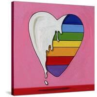 Pop Art Heart Drip-Howie Green-Stretched Canvas