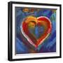 Pop Art Heart Icon-Howie Green-Framed Premium Giclee Print