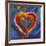 Pop Art Heart Icon-Howie Green-Framed Giclee Print