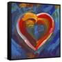 Pop Art Heart Icon-Howie Green-Framed Stretched Canvas