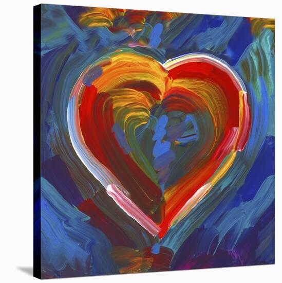 Pop Art Heart Icon-Howie Green-Stretched Canvas