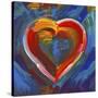 Pop Art Heart Icon-Howie Green-Stretched Canvas