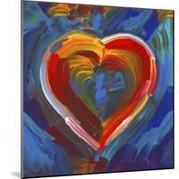 Pop Art Heart Icon-Howie Green-Mounted Giclee Print